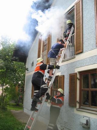 Rettung über Leiter